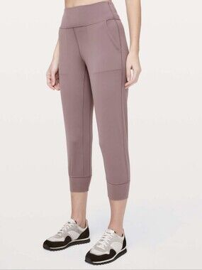 Lululemon Align Jogger Crop 23" Antique Bark 8 Travel Performance Yoga Gym Run